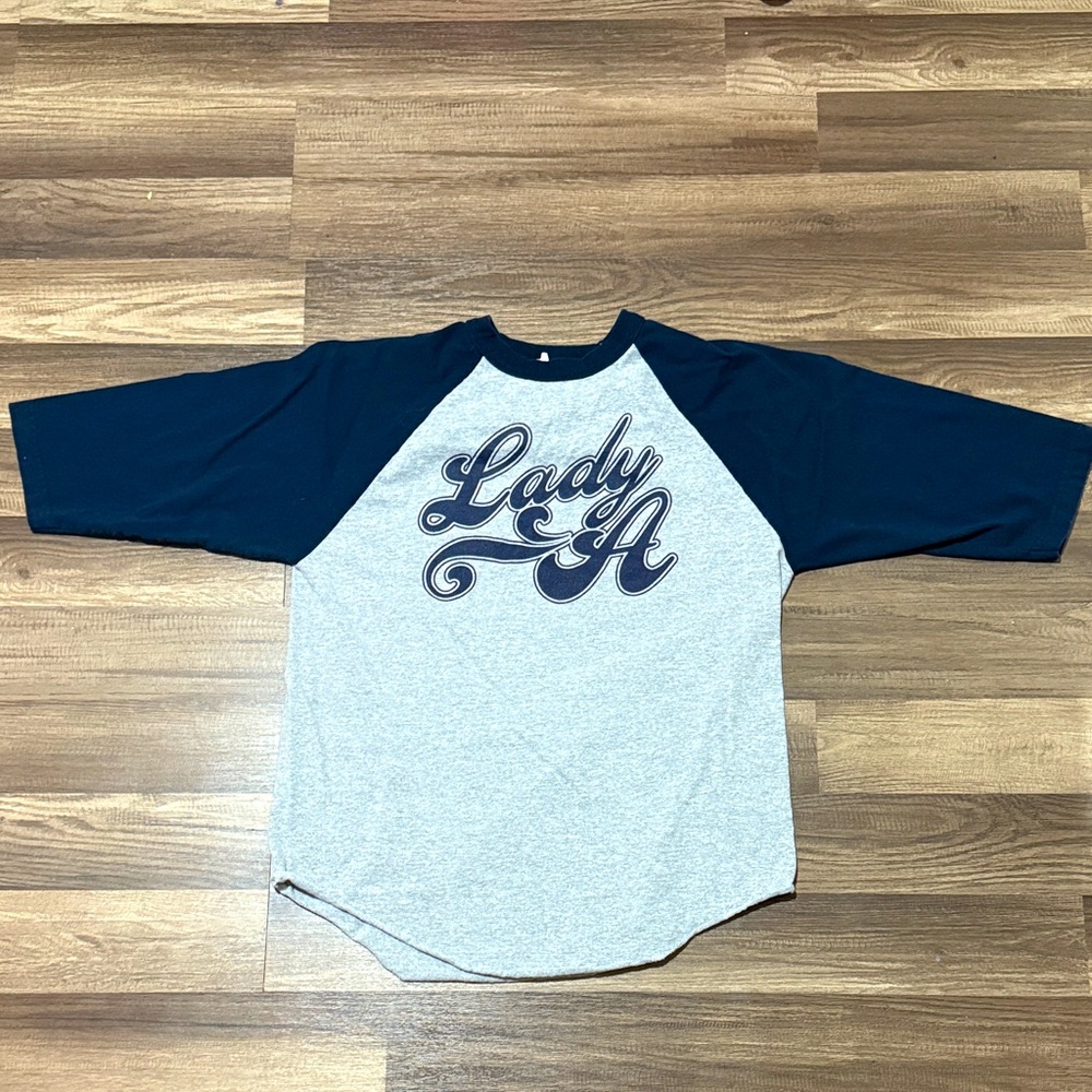 Lady A. Antebellum Tour Concert Retro Baseball Tee 3/4 Sleeve